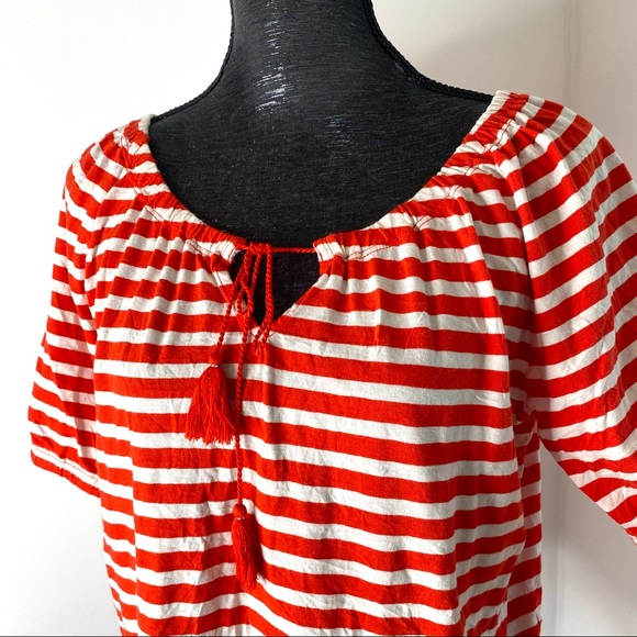 J. Crew Striped Peasant Top - Picture 4 of 11